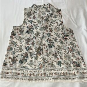 Atelier Max Floral Sleeveless Blouse